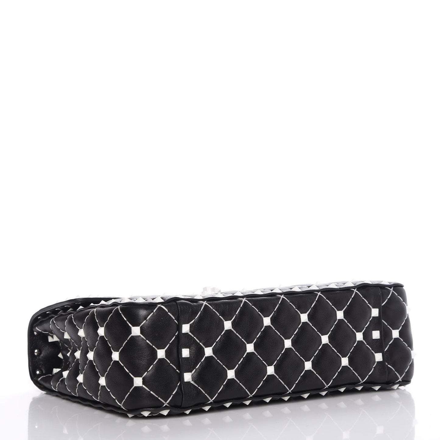 Lambskin Medium Free Rockstud Spike Shoulder Bag Black