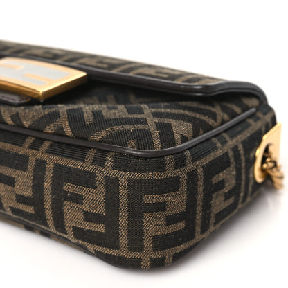 Fendi Fabric Jacquard FF 1974 Midi Chain Baguette Tobacco Moro 10 of 10