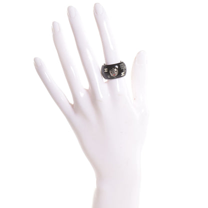 Chanel Resin Matryoshka Russian Doll Ring 6.5 Black 2 of 5
