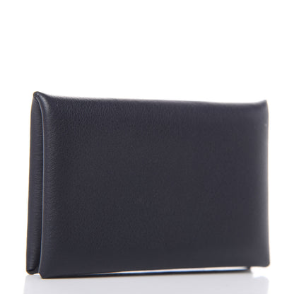 Hermes Evercolor Calvi Robot Card Case Bleu Indigo 3 of 8
