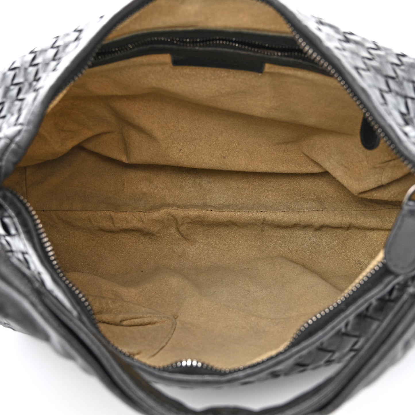 Nappa Intrecciato Medium Belly Veneta Hobo Black