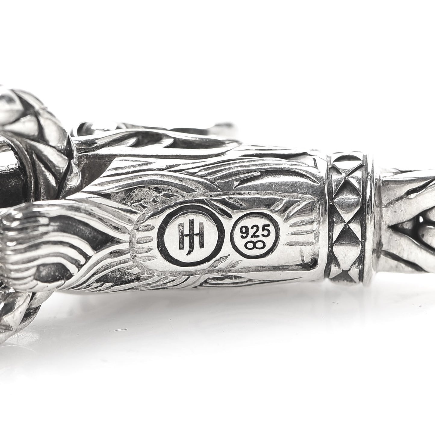 Sterling Silver Black Sapphire Legends Naga Station Bracelet