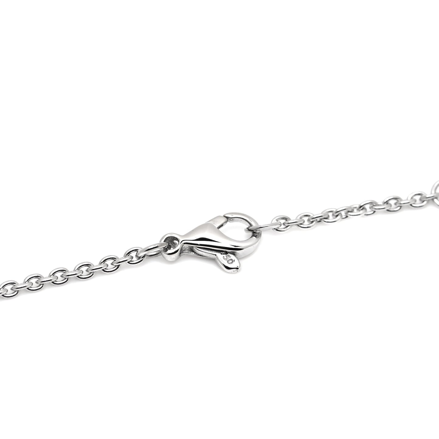 18K White Gold Diamond Camelia Pendant Necklace