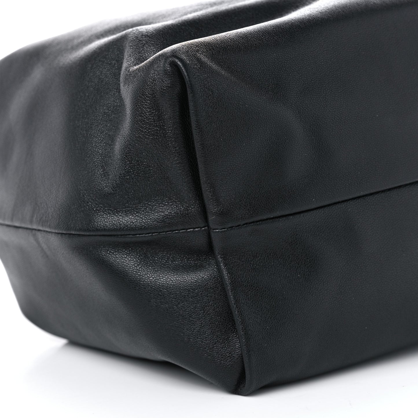 Nappa Vlogo Pouf Pouch Black