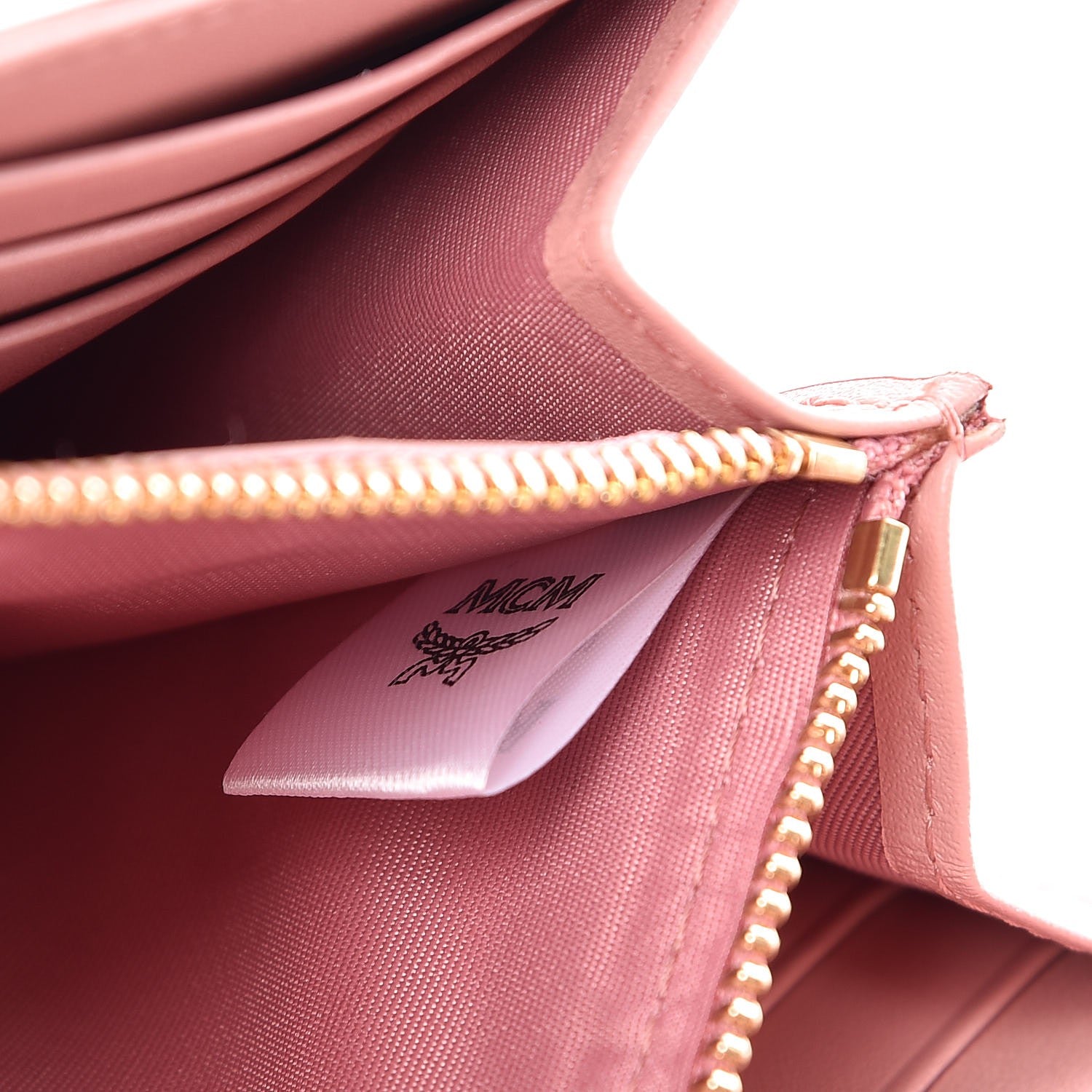 MCM Visetos Continental Flap Wallet Pink 7 of 11