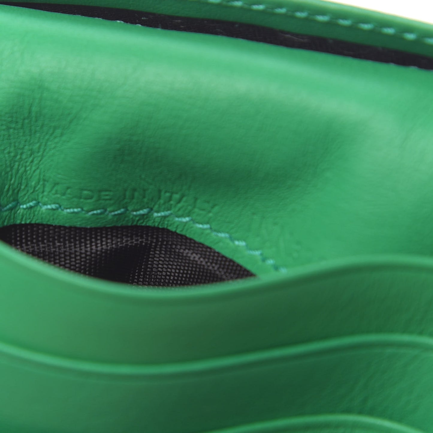 Calfskin Classic Y Compact Wallet Green
