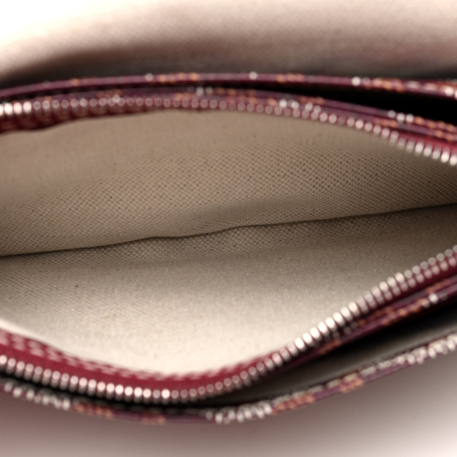 Goyard Goyardine Plumet Wallet Clutch Burgundy 6 of 11