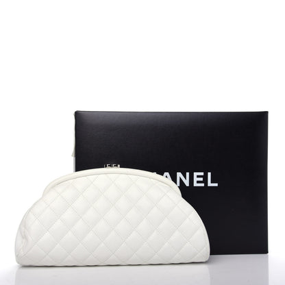 Chanel Caviar Quilted Timeless Clutch White 10 of 10