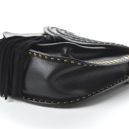 Chloe Calfskin Braided Small Hudson Shoulder Bag Black 7 of 9