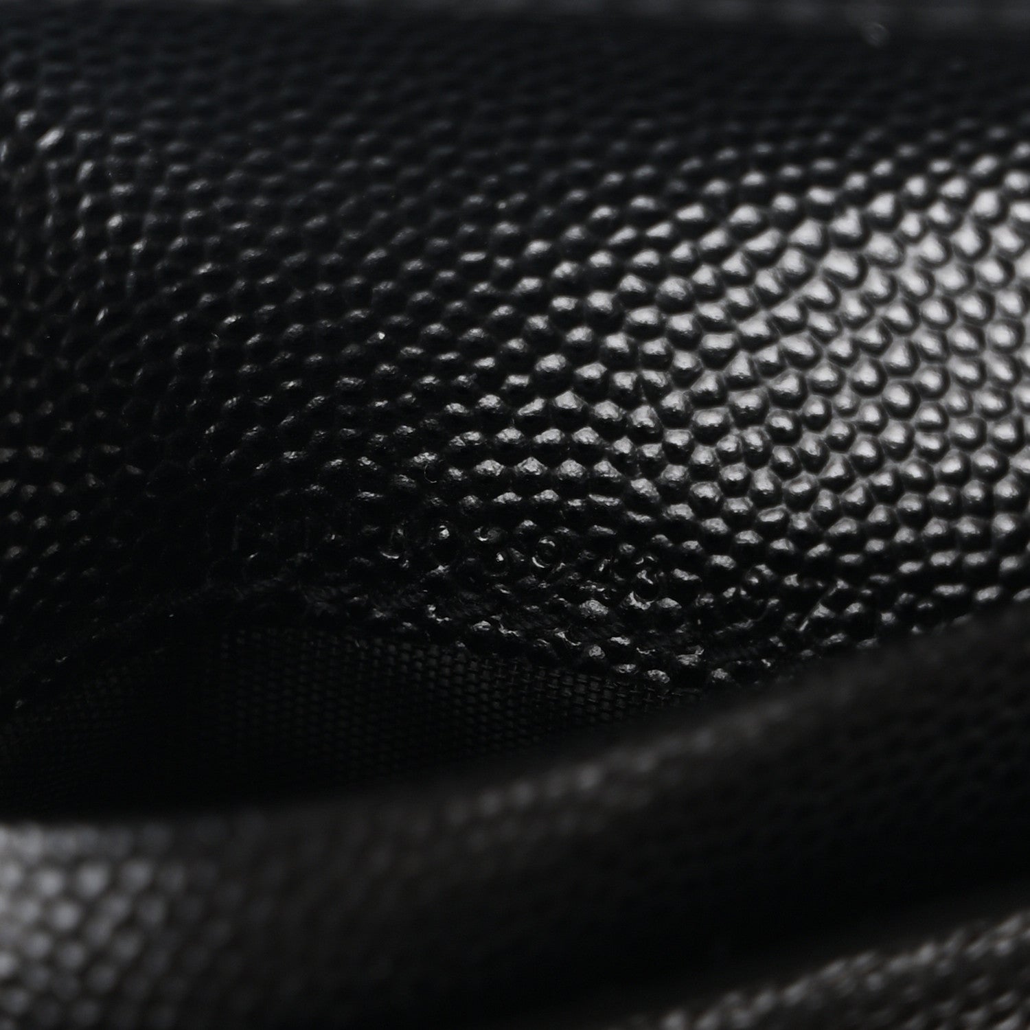 Saint Laurent Grain De Poudre Matelasse Chevron Monogram Compact Tri Fold Wallet Black 7 of 7