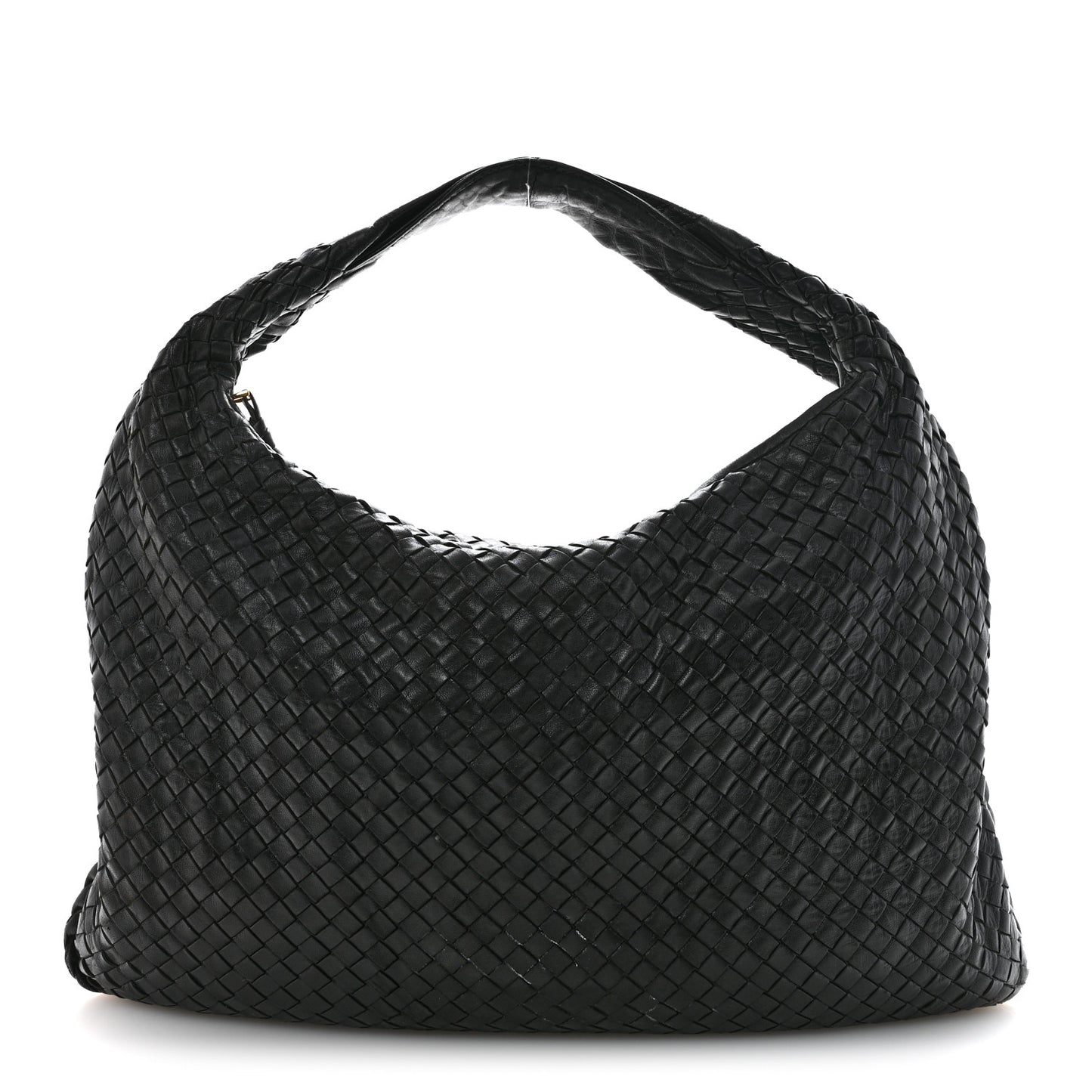 Nappa Intrecciato Large Veneta Hobo Black