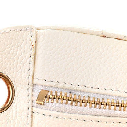 Chanel Caviar Quilted Hobo White 17 of 20