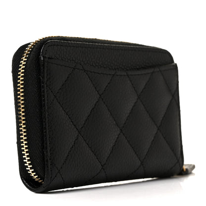 Chanel Caviar Quilted Classic Zipped Coin Purse Black 3 of 10