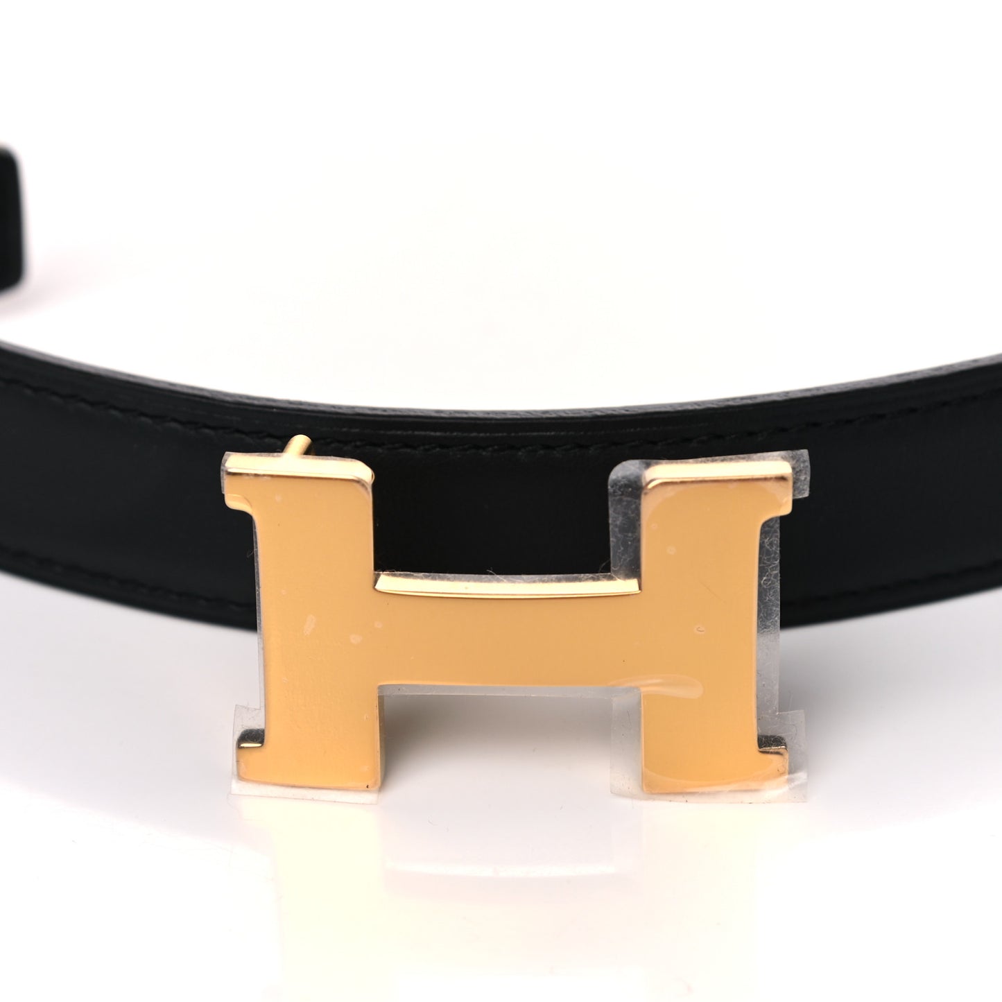 Swift Epsom 24mm Mini Constance H Belt 85 Black Gold