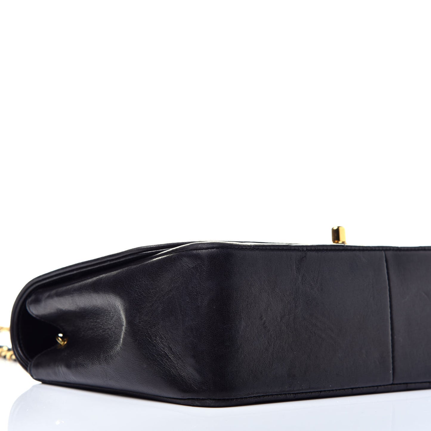 Lambskin Quilted Small Single Flap Black