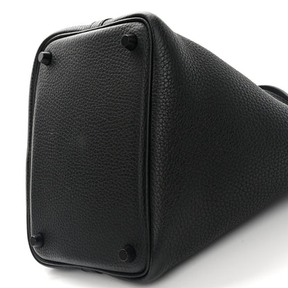 Hermes Taurillon Clemence Monochrome Picotin Lock 18 PM Black 10 of 12