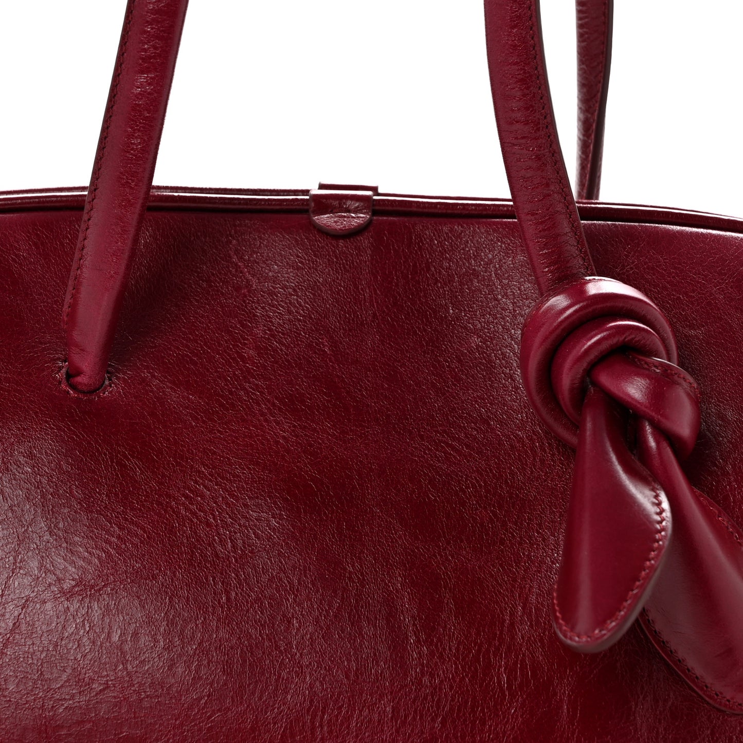Shiny Vintage Calfskin Le Turismo Soft Bowling Bag Burgundy