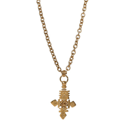 Chanel Chain CC Cross Necklace Gold 1 of 4