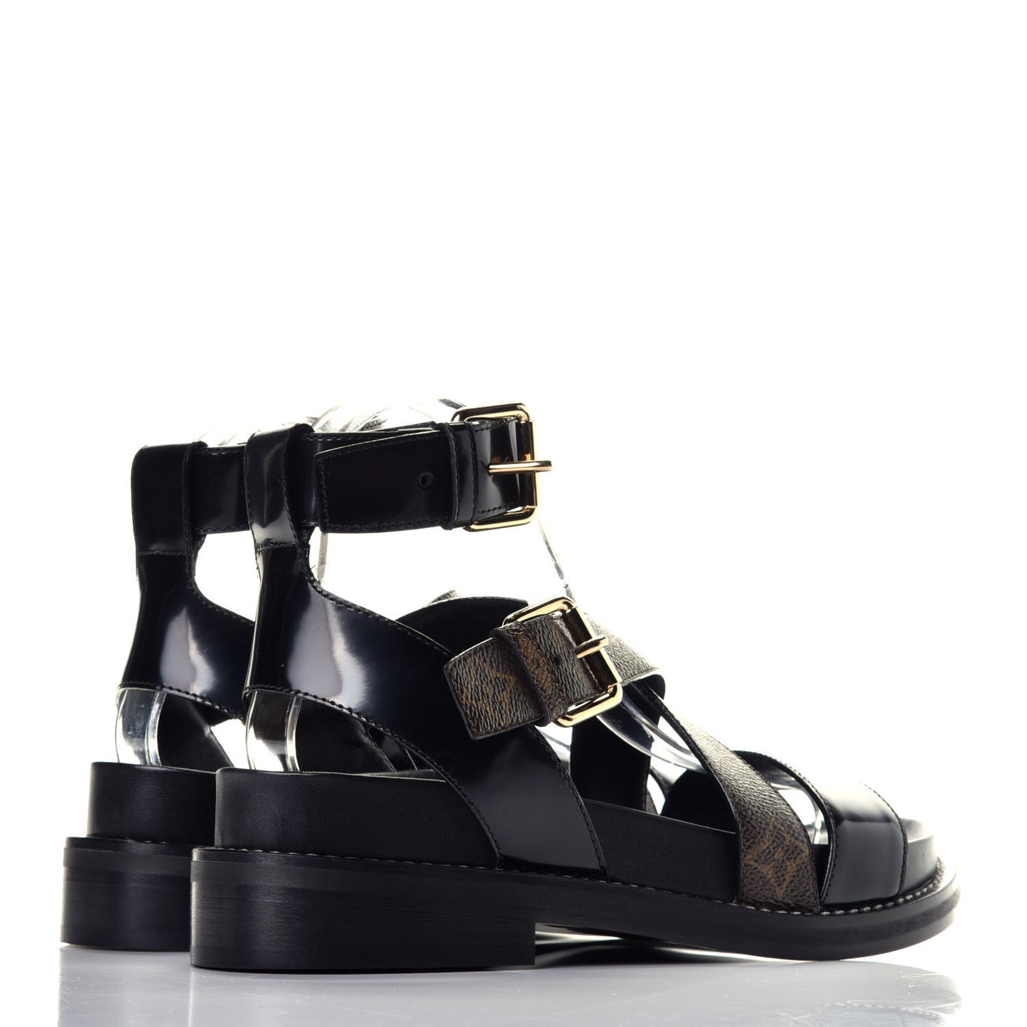 Calfskin Monogram Crossroad Comfort Sandals 37 Black