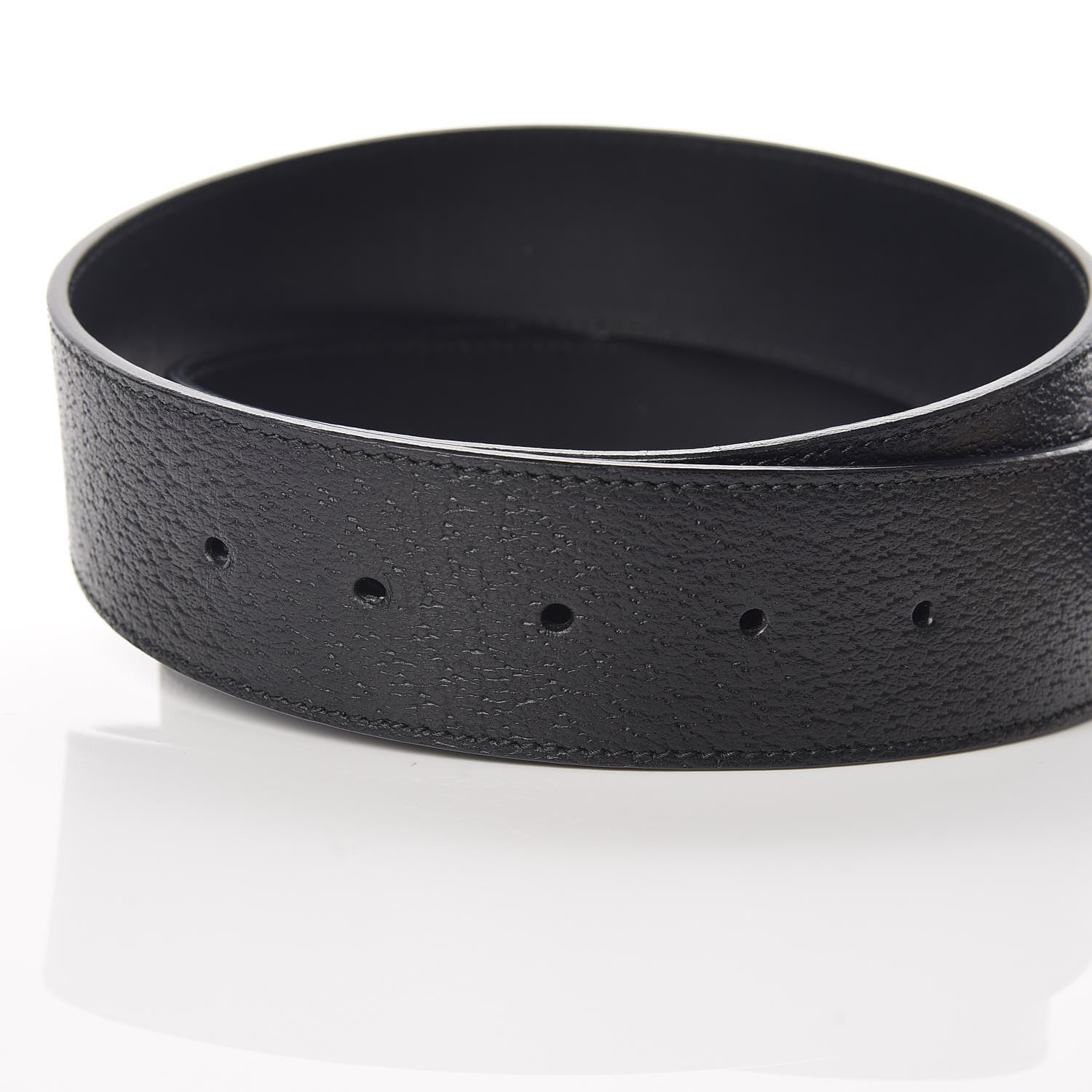 Gucci Textured Calfskin Double G 40mm Belt 95 38 Black 5 of 8