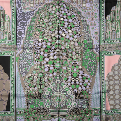 Hermes Silk Twill Tapis Persans Scarf 140 Lilac Anthracite Vert 1 of 7