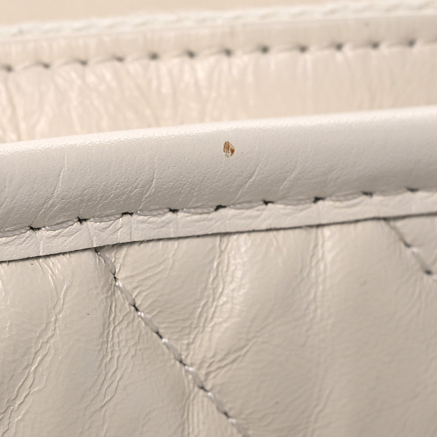 Chanel Aged Calfskin Chevron Quilted Small Gabrielle Hobo White 11 of 13