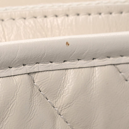 Chanel Aged Calfskin Chevron Quilted Small Gabrielle Hobo White 11 of 13