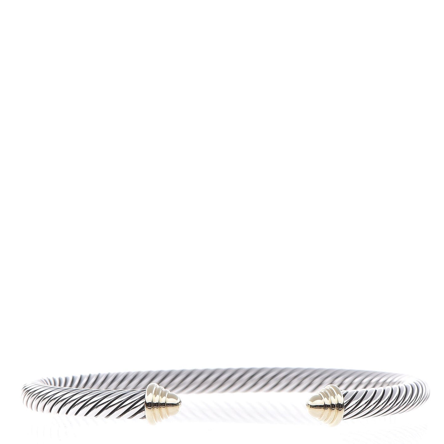 Sterling Silver 14K Yellow Gold 5mm Cable Classics Bracelet