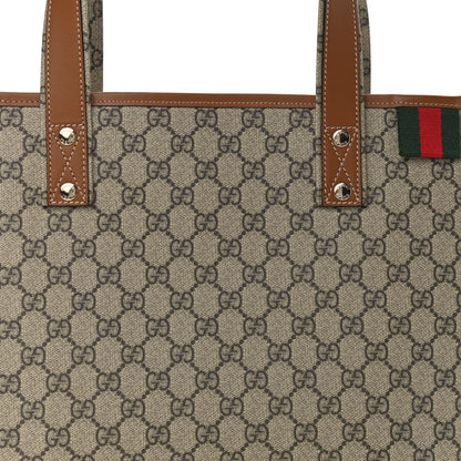 Gucci GG Plus Monogram Medium Signature Web Loop Tote Brown 8 of 10