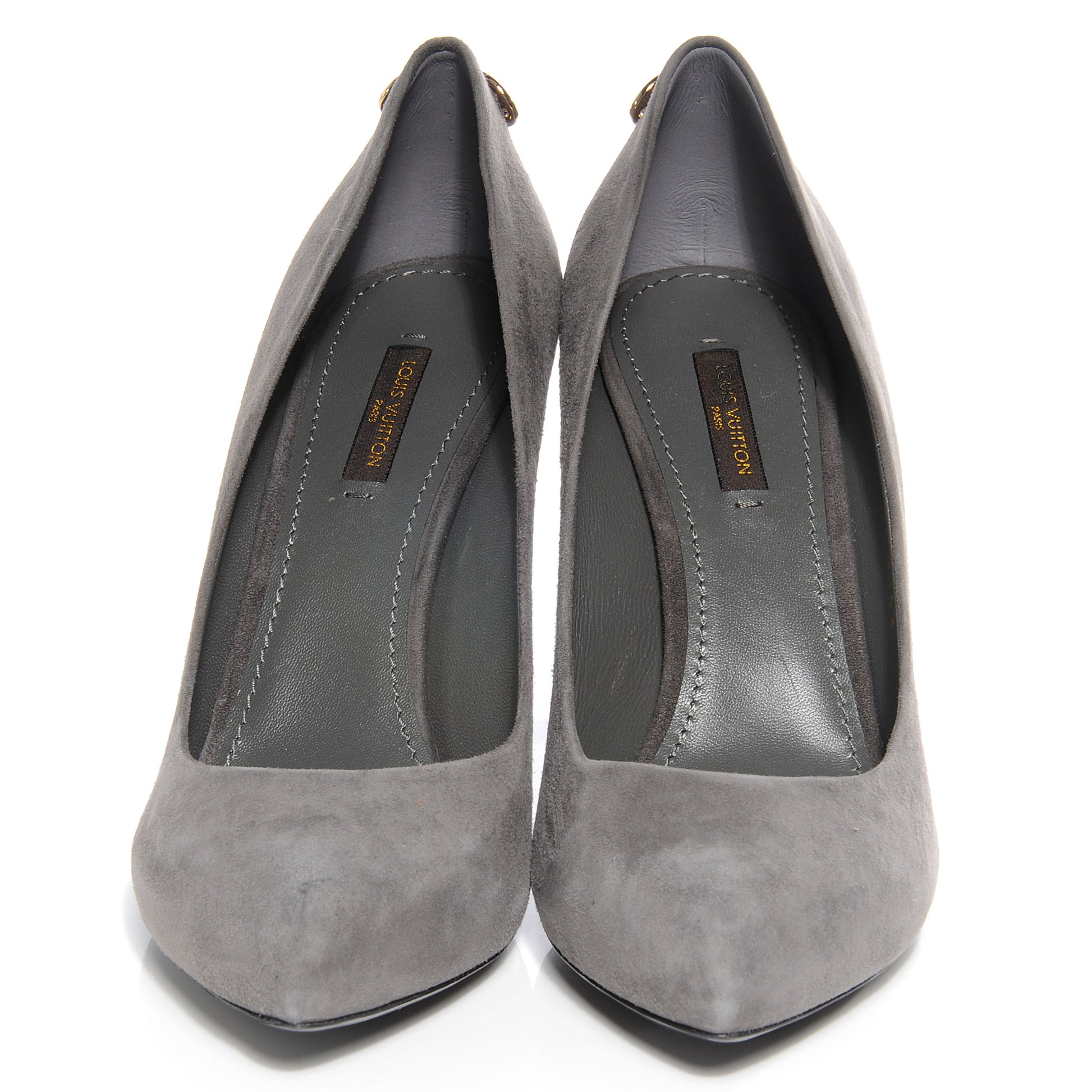 Louis Vuitton Suede Oh Really Pumps 38 Grey 2 of 7
