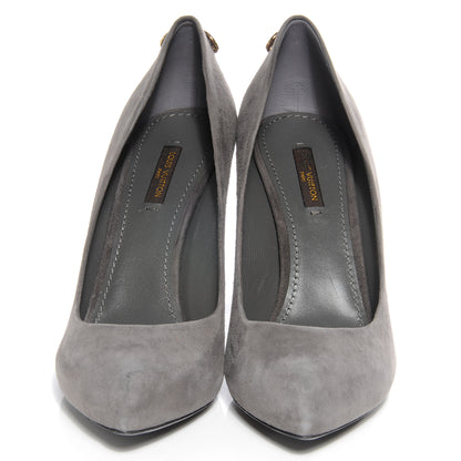 Louis Vuitton Suede Oh Really Pumps 38 Grey 2 of 7