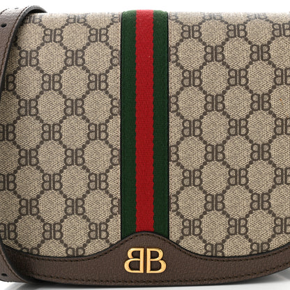 Gucci X BALENCIAGA BB Supreme Monogram Web Small Ophidia Shoulder Bag Beige New Acero 8 of 10