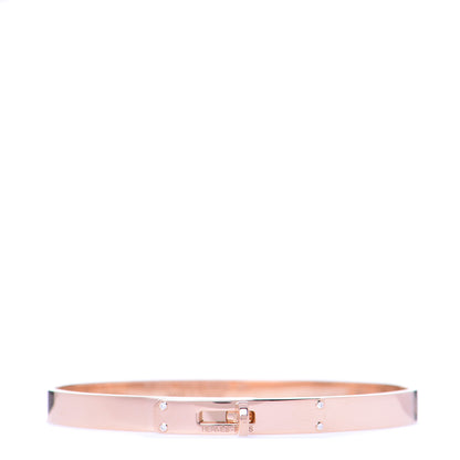 Hermes 18K Rose Gold Diamond PM Kelly Bracelet SH 1 of 6