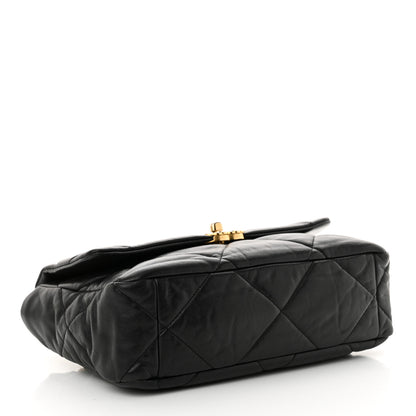 Chanel Goatskin Quilted Large Chanel 19 Flap Black 4 of 11