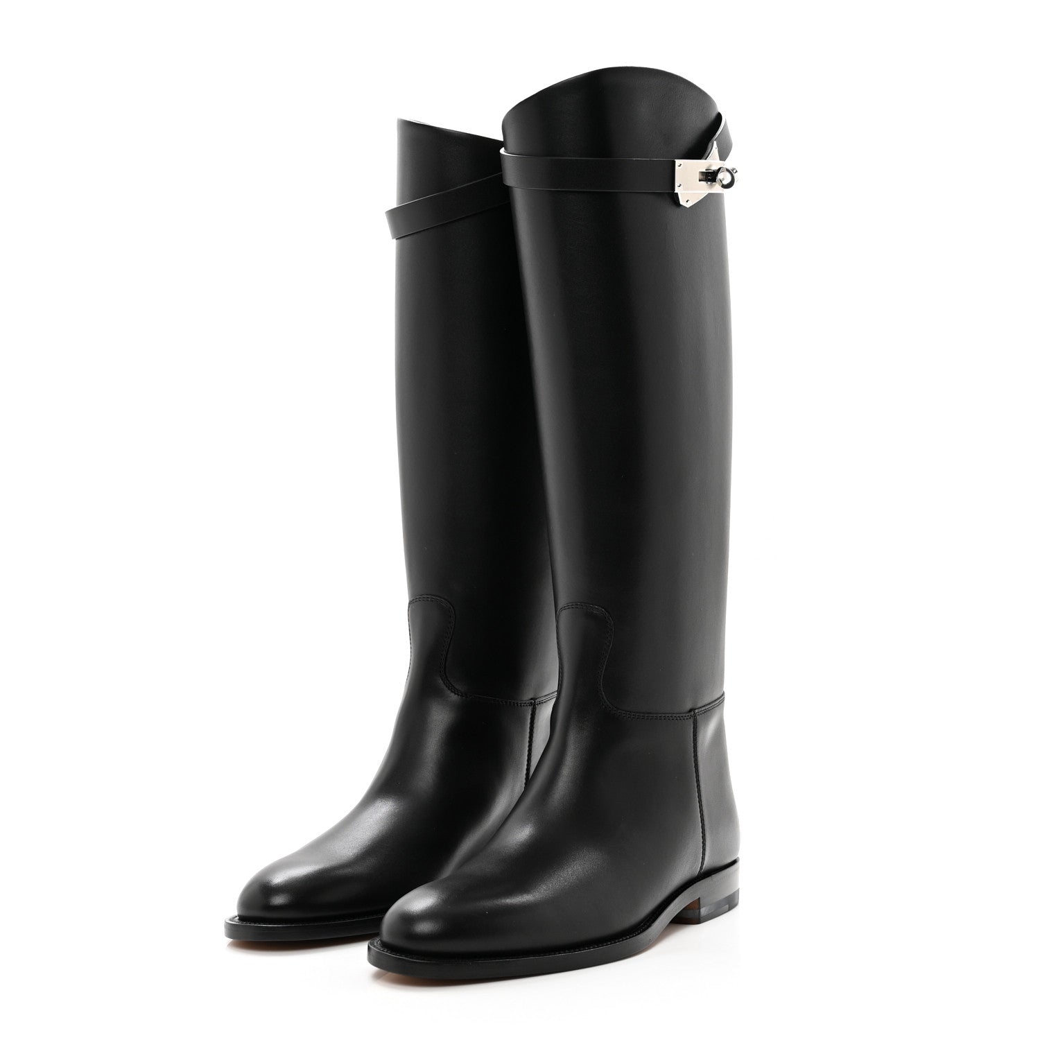 Hermes Box Kelly Jumping Boots 36 Black 3 of 9