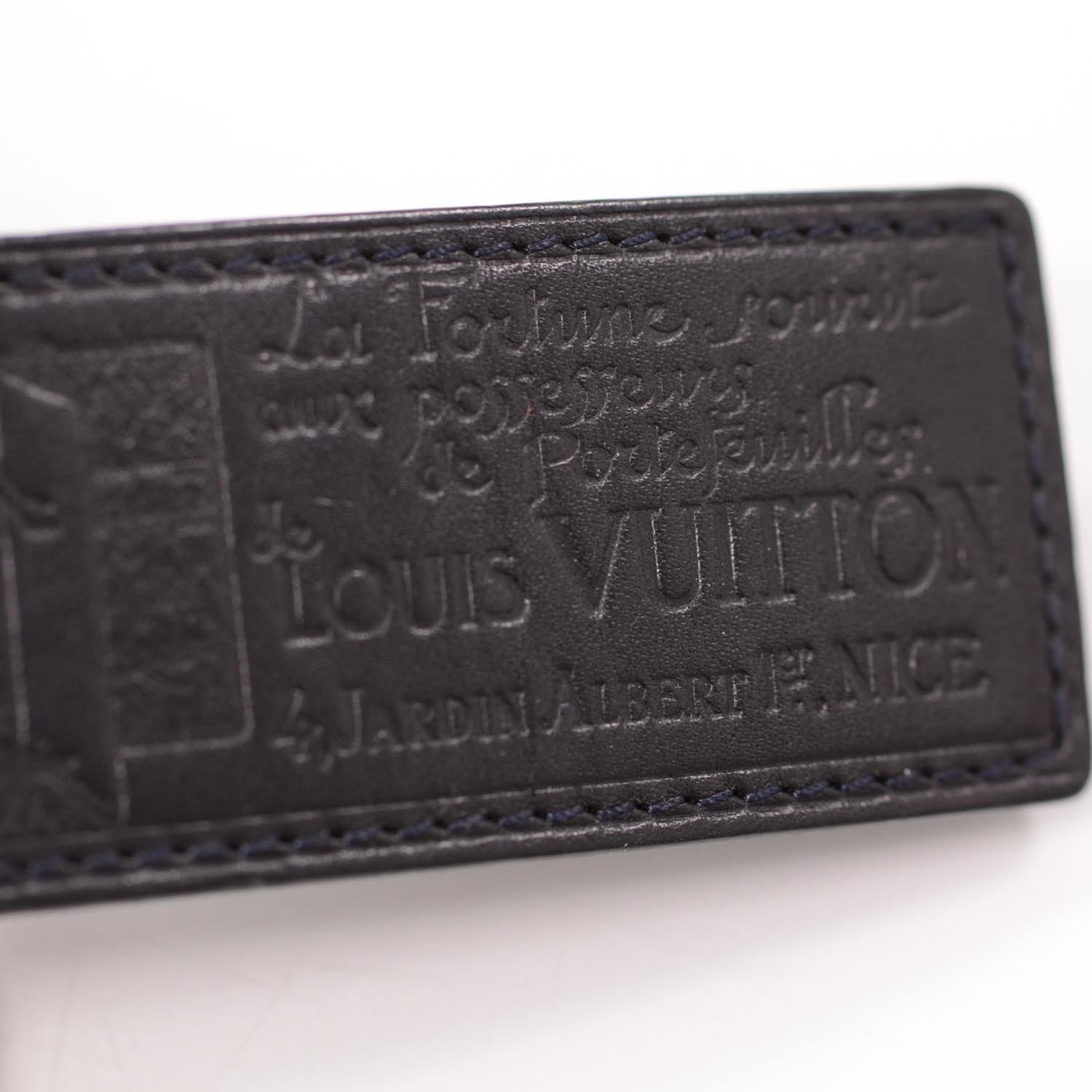 Louis Vuitton Leather Porte Clefs Fortune Key Chain Black 6 of 6