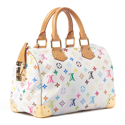 Louis Vuitton Monogram Multicolor Speedy 30 White 3 of 9