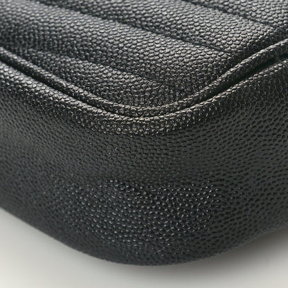 Saint Laurent Grain De Poudre Matelasse Monogram Mini Lou Camera Bag Black 10 of 11