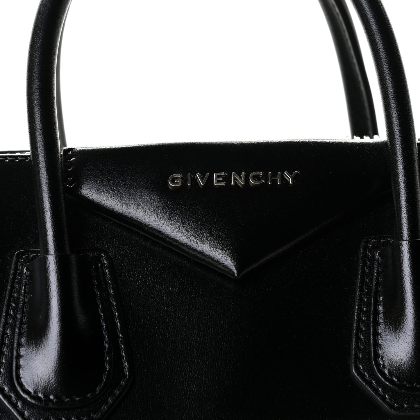 Shiny Lord Calfskin Small Antigona Black
