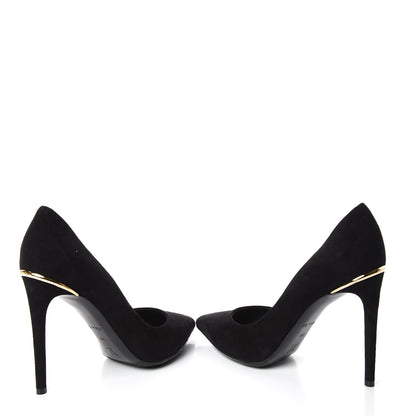 Louis Vuitton Suede Eyeline Pumps 39 Black 6 of 15