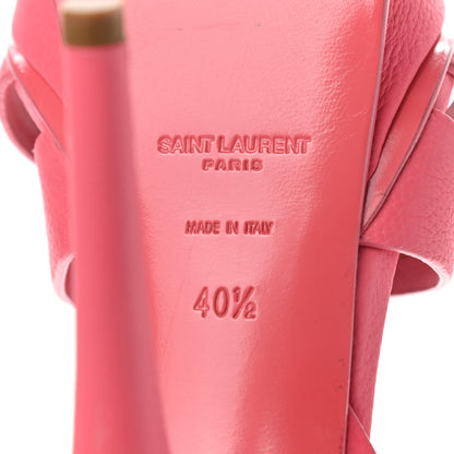 Saint Laurent Grained Calfskin Tribute 105 Platform Sandals 40.5 Rose Clair 6 of 7