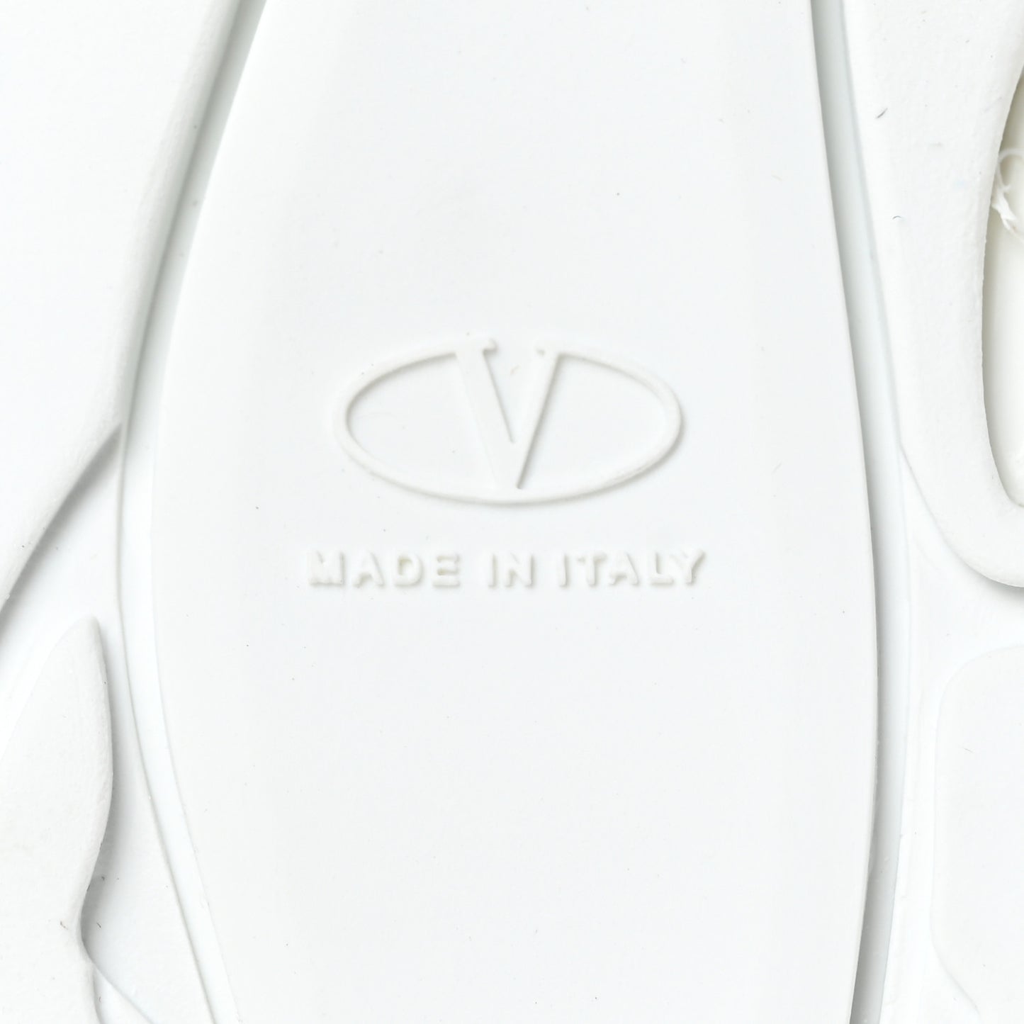 Calfskin VLTN Bounce Sneakers 37.5 White