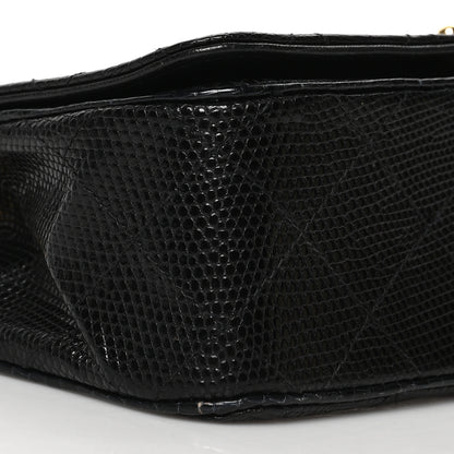 Chanel Lizard Quilted Small Single Flap Black 9 of 12