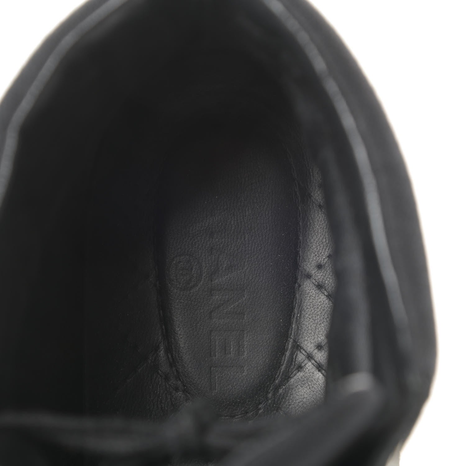 Chanel Toile Suede Calfskin Mens High Top Sneakers 43 Black 8 of 9