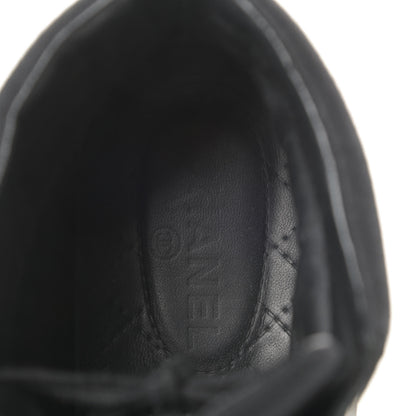 Chanel Toile Suede Calfskin Mens High Top Sneakers 43 Black 8 of 9