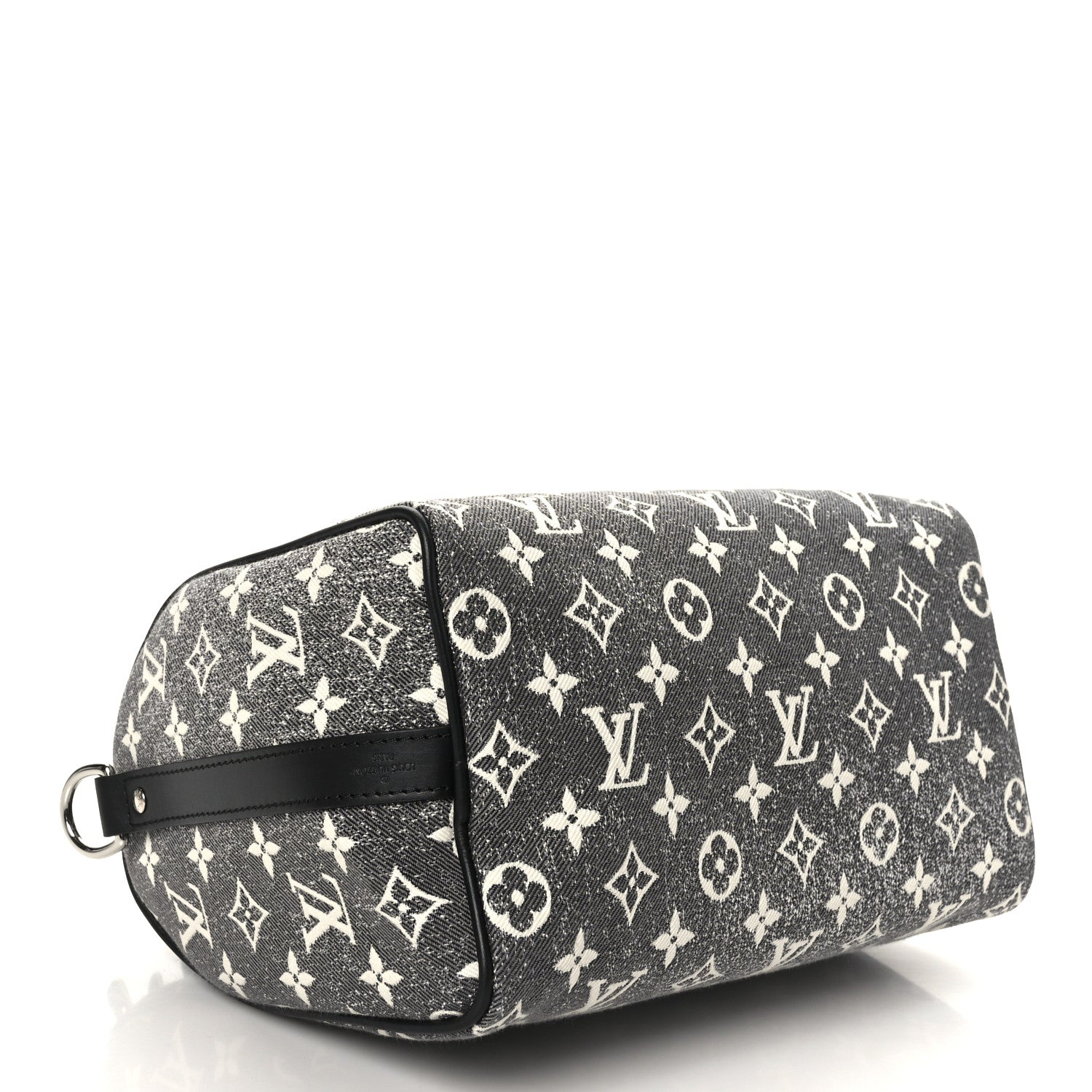 Louis Vuitton Denim Monogram Jacquard Speedy Bandouliere 25 Black 4 of 10