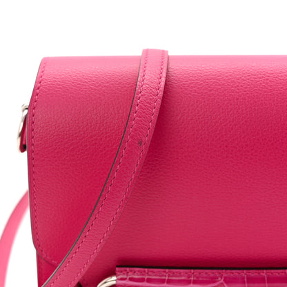 Hermes Evercolor Matte Alligator Mini Touch Sac Roulis Rose Mexico 11 of 12