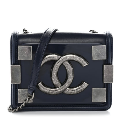Chanel Plexiglass Lambskin Mini Boy Brick Flap Blue 1 of 11