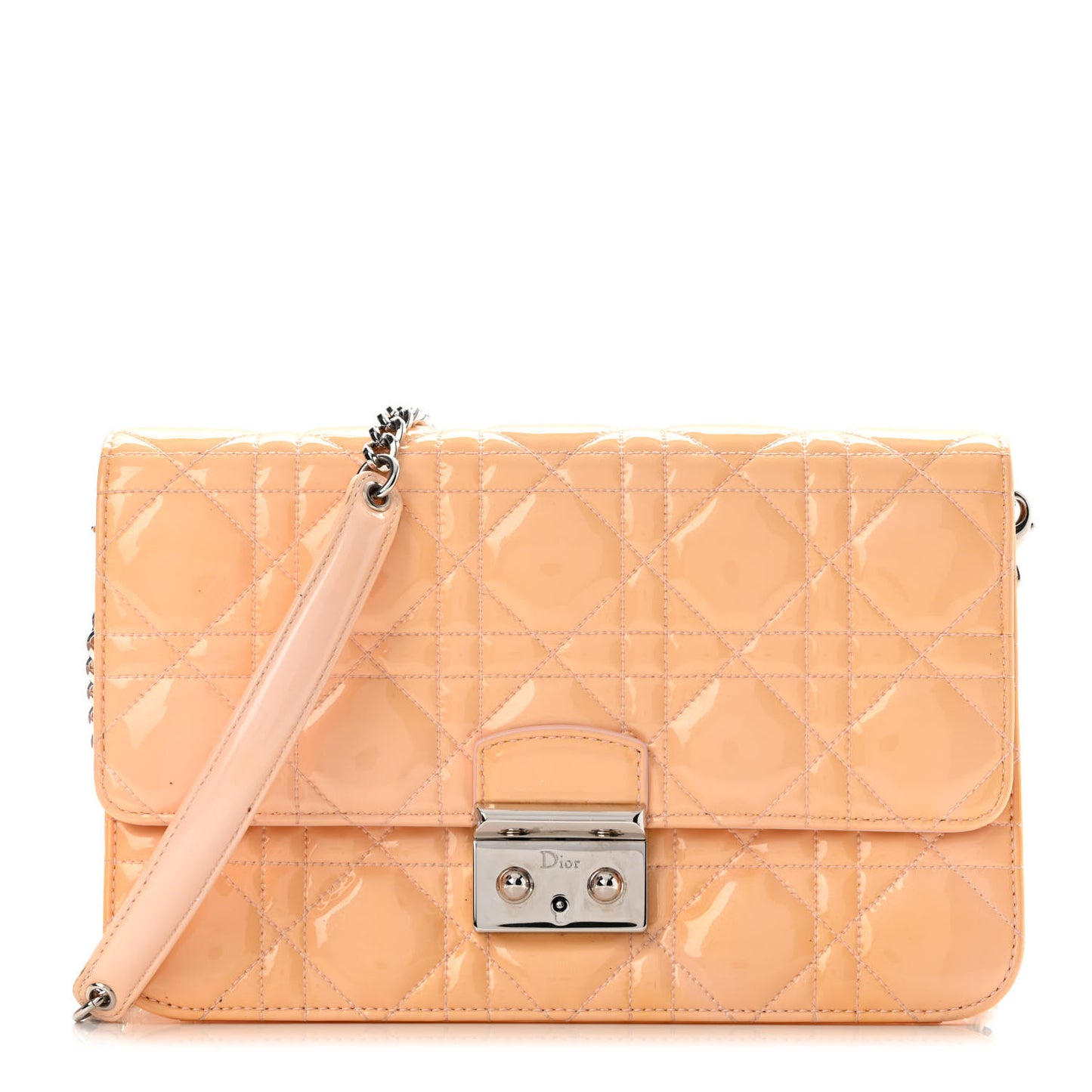 Patent Cannage Miss Dior Promenade Pouch Pink