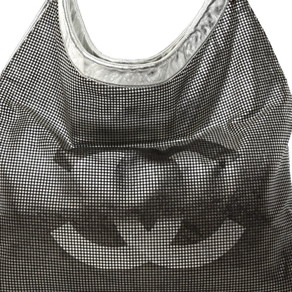 Chanel Metallic Perforated Lambskin Hollywood Hobo Silver 6 of 11